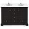 Lexora Dukes 48 " W x 22" D Espresso Bath Vanity Carrara Marble Top With Faucet Set