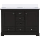 Lexora Dukes 48" W x 22" D Espresso Bath Vanity and Cultured Marble Top