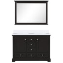 Lexora Dukes 48" W x 22" D Espresso Bath Vanity Cultured Marble Top 46" Mirror