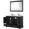 Lexora Dukes 48" W x 22" D Espresso Bath Vanity Cultured Marble Top with Faucet Set and 46" Mirror