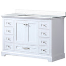 Lexora Dukes 48" W x 22 " D White Bath Vanity and Cultured Marble Top