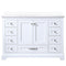 Lexora Dukes 48" W x 22 " D White Bath Vanity and Cultured Marble Top