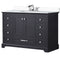 Lexora Dukes 48" W x 22" D Espresso Bath Vanity Quartz Top with Faucet Set