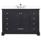 Lexora Dukes 48" W x 22" D Espresso Bath Vanity Quartz Top with Faucet Set