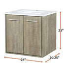 Lexora Fairbanks 24" W x 20" D Rustic Acacia Single Bath Vanity