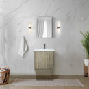 Lexora Fairbanks 24" W x 20" D Rustic Acacia Bath Vanity White Quartz Top with Faucet Set