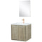 Lexora Fairbanks 24" W x 20" D Rustic Acacia Bath Vanity White Quartz Top with Faucet Set and 18" Mirror