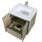 Lexora Fairbanks 24" W x 20" D Rustic Acacia Bath Vanity Cultured Marble Top with Faucet Set