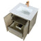 Lexora Fairbanks 24" W x 20" D Rustic Acacia Bath Vanity Cultured Marble Top with Faucet Set