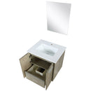 Lexora Fairbanks 24" W x 20" D Rustic Acacia Single Bath Vanity Top and 18" Mirror