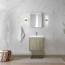 Lexora Fairbanks 24" W x 20" D Rustic Acacia Bath Vanity Cultured Marble Top with Faucet Set and 18" Mirror