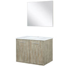 Lexora Fairbanks 30" W x 20" D Rustic Acacia Single Bath Vanity and 28" Mirror