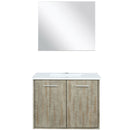 Lexora Fairbanks 30" W x 20" D Rustic Acacia Single Bath Vanity and 28" Mirror