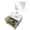 Lexora Fairbanks 30" W x 20" D Rustic Acacia Bath Vanity White Quartz Top with Faucet Set and 28" Mirror