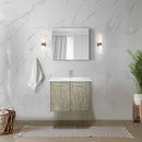 Lexora Fairbanks 30" W x 20" D Rustic Acacia Bath Vanity White Quartz Top with Faucet Set and 28" Mirror