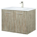 Lexora Fairbanks 30" W x 20" D Rustic Acacia Bath Vanity Cultured Marble Top with Faucet Set