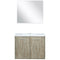 Lexora Fairbanks 30" W x 20" D Rustic Acacia Single Bath Vanity and 28" Mirror