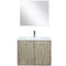 Lexora Fairbanks 30" W x 20" D Rustic Acacia Bath Vanity Cultured Marble Top with Faucet Set and 28" Mirror