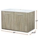 Lexora Fairbanks 36" W x 20" D Rustic Acacia Single Bath Vanity