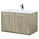 Lexora Fairbanks 36" W x 20" D Rustic Acacia Bath Vanity White Quartz Top with Faucet Set