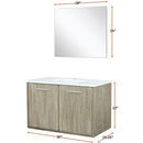 Lexora Fairbanks 36" W x 20" D Rustic Acacia Single Bath Vanity and 28" Mirror