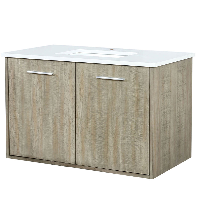 Lexora Fairbanks 36" W x 20" D Rustic Acacia Single Bath Vanity