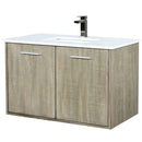 Lexora Fairbanks 36" W x 20" D Rustic Acacia Bath Vanity Cultured Marble Top with Faucet Set