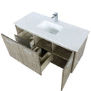 Lexora Fairbanks 48" W x 20" D Rustic Acacia Bath Vanity White Quartz Top with Faucet Set