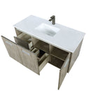 Lexora Fairbanks 48" W x 20" D Rustic Acacia Bath Vanity White Quartz Top with Faucet Set