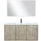 Lexora Fairbanks 48 " W x 20 " D Rustic Acacia Bath Vanity White Quartz Top with Faucet Set and 43" Mirror