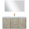 Lexora Fairbanks 48 " W x 20 " D Rustic Acacia Bath Vanity White Quartz Top with Faucet Set and 43" Mirror