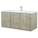 Lexora Fairbanks 48" W x 20" D Rustic Acacia Bath Vanity Cultured Marble Top with Faucet Set