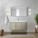 Lexora Fairbanks 48" W x 20" D Rustic Acacia Bath Vanity Cultured Marble Top with Faucet Set