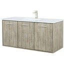 Lexora Fairbanks 48" W x 20" D Rustic Acacia Bath Vanity Cultured Marble Top with Faucet Set