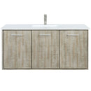 Lexora Fairbanks 48" W x 20" D Rustic Acacia Bath Vanity Cultured Marble Top with Faucet Set