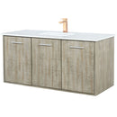 Lexora Fairbanks 48" W x 20" D Rustic Acacia Bath Vanity Cultured Marble Top with Faucet Set