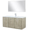 Lexora Fairbanks 48 " W x 20 " D Rustic Acacia Bath Vanity Cultured Marble Top with Faucet Set and 43" Mirror