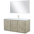 Lexora Fairbanks 48 " W x 20 " D Rustic Acacia Bath Vanity Cultured Marble Top with Faucet Set and 43" Mirror