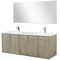 Lexora Fairbanks 60 " W x 20 " D Rustic Acacia Double Bath Vanity Cultured Marble Top with Faucet Set and 55" Mirror