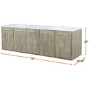 Lexora Fairbanks 72 " W x 20 " D Rustic Acacia Double Bath Vanity