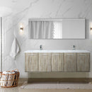 Lexora Fairbanks 72 " W x 20 " D Rustic Acacia Double Bath Vanity White Quartz Top with Faucet Set