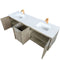 Lexora Fairbanks 72 " W x 20 " D Rustic Acacia Double Bath Vanity White Quartz Top with Faucet Set