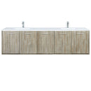 Lexora Fairbanks 80 " W x 20 " D Rustic Acacia Double Bath Vanity White Quartz Top with Faucet Set