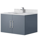 Lexora Geneva 30" W x 22" D Dark Grey Bath Vanity Marble Top with Faucet Set