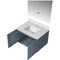 Lexora Geneva 30" W x 22" D Dark Grey Bath Vanity Marble Top with 30" LED Mirror