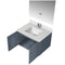 Lexora Geneva 30" W x 22" D Dark Grey Bath Vanity Marble Top with Faucet Set and 30" LED Mirror