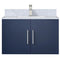 Lexora Geneva 30" W x 22" D Navy Blue Bath Vanity Marble Top with Faucet Set