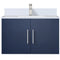 Lexora Geneva 30" W x 22" D Navy Blue Bath Vanity Marble Top with Faucet Set