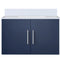 Lexora Geneva 30" W x 22" D Navy Blue Bath Vanity and Marble Top