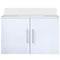 Lexora Geneva 30" W x 22" D Glossy White Bath Vanity and Marble Top